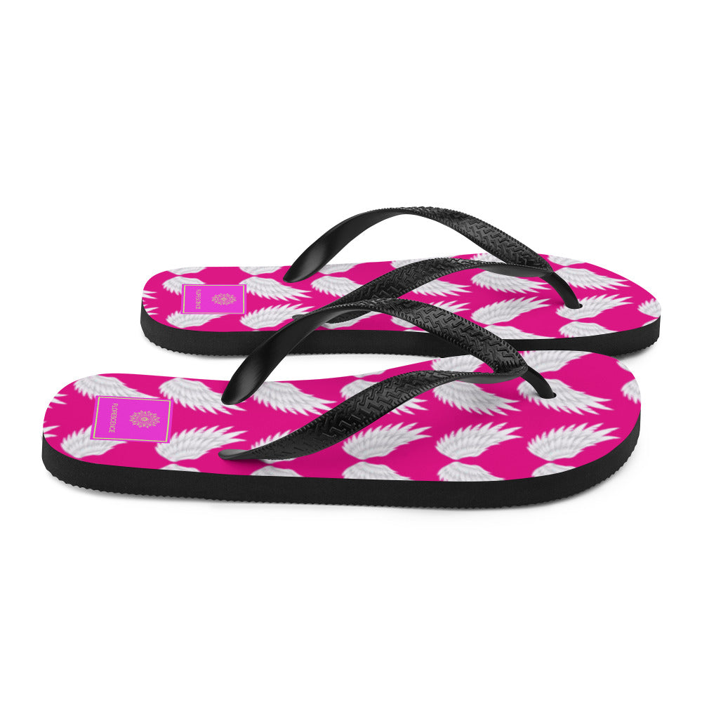 Wings Fuchsia Multi  Flip-Flops