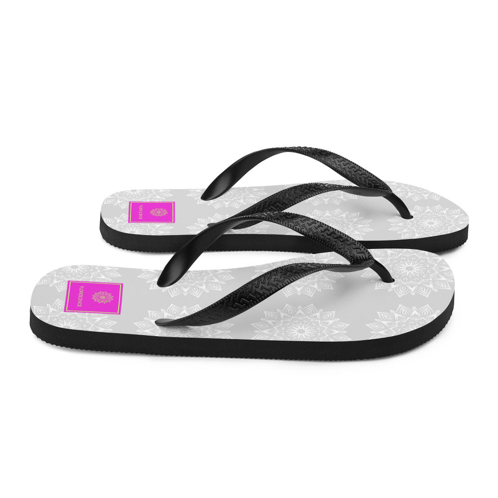 Mandala Logo Grey Flip-Flops