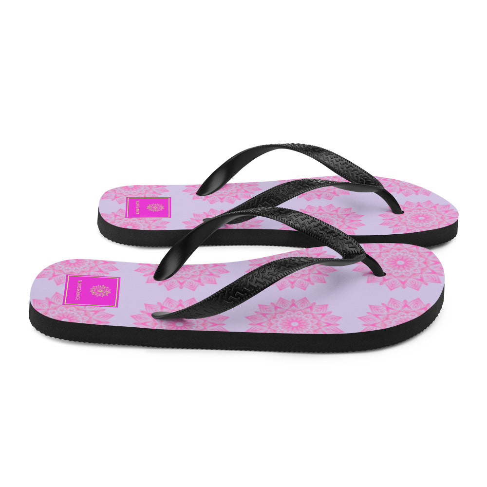 Mandala Logo Lilac Pink Flip-Flops