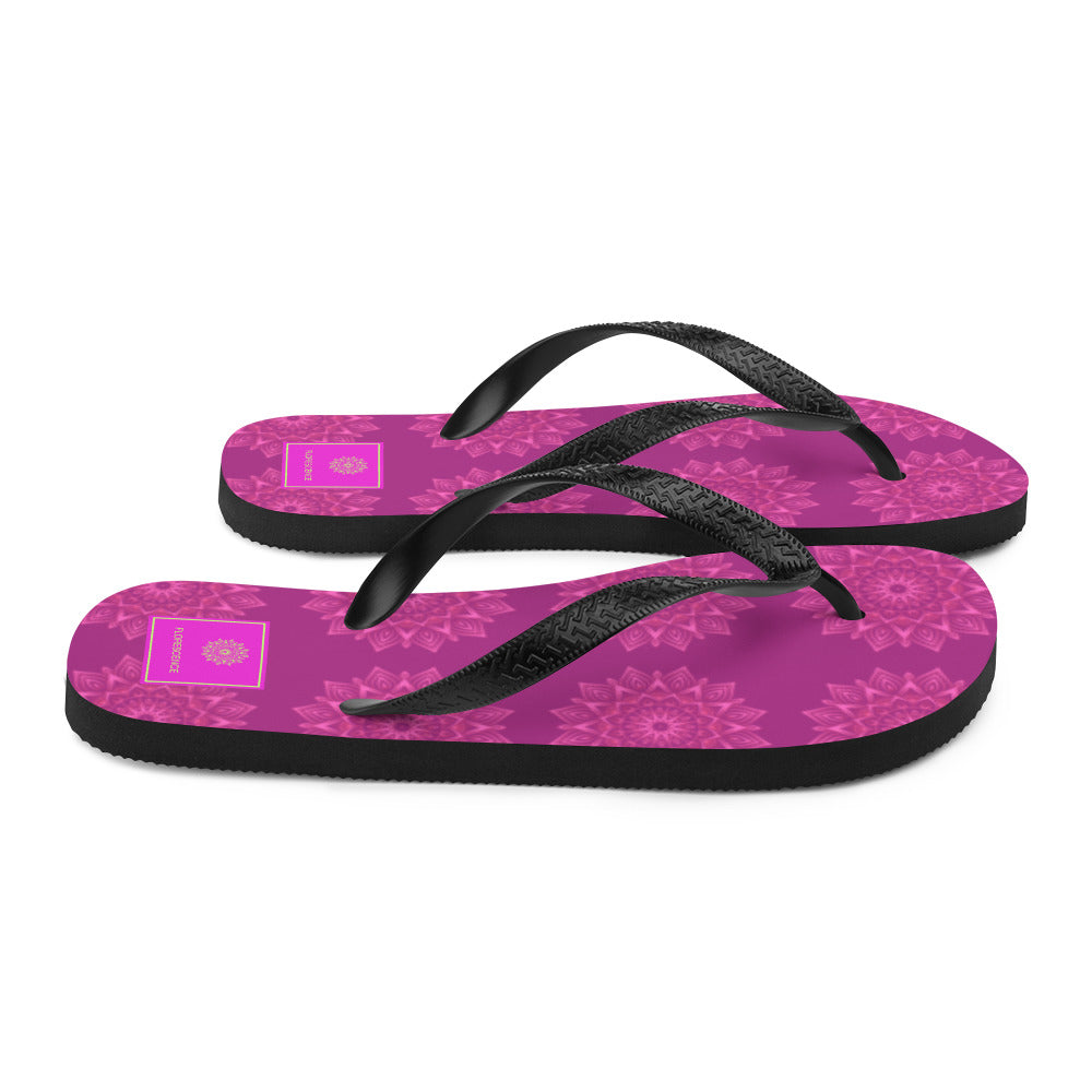 Mandala Logo Mulberry Pink Flip-Flops