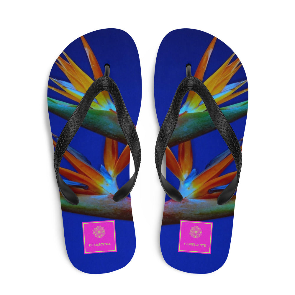 Blue Bird Florescence Flip-Flops