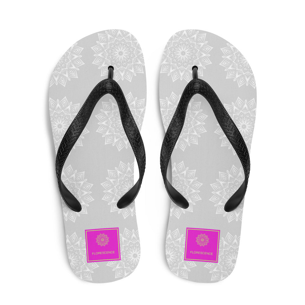 Mandala Logo Grey Flip-Flops