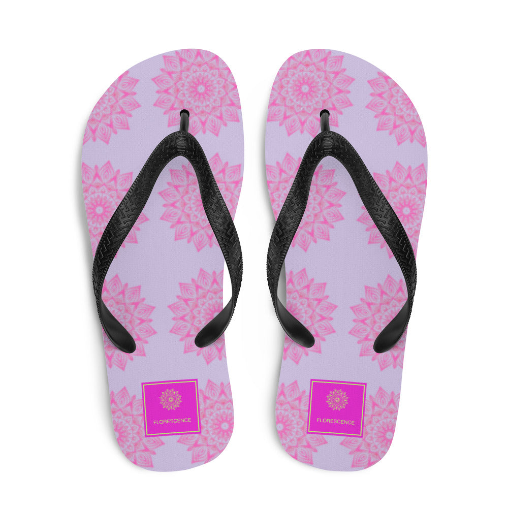 Mandala Logo Lilac Pink Flip-Flops