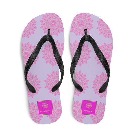 Mandala Logo Lilac Pink Flip-Flops