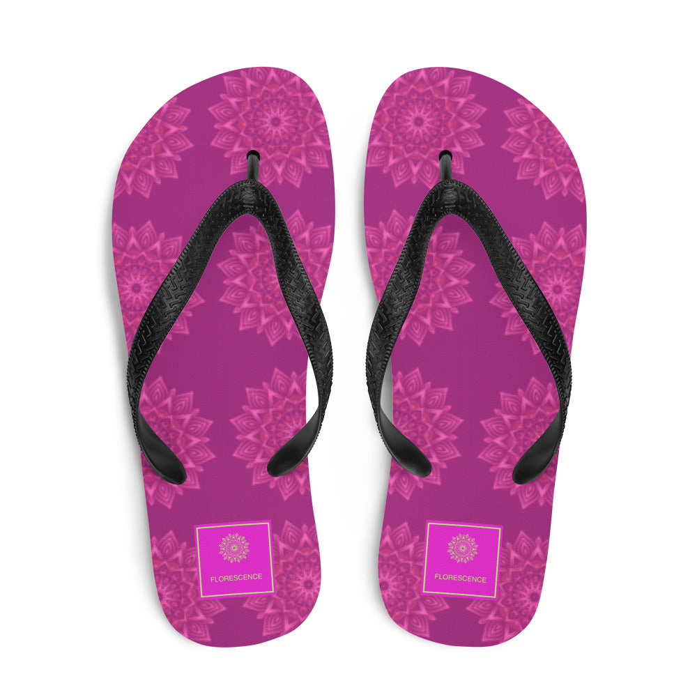 Mandala Logo Mulberry Pink Flip-Flops